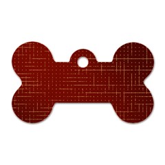 Grid Background Pattern Wallpaper Dog Tag Bone (one Side) by Maspions