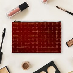 Grid Background Pattern Wallpaper Cosmetic Bag (medium)