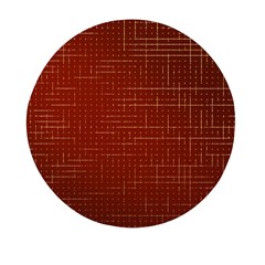 Grid Background Pattern Wallpaper Mini Round Pill Box