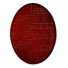 Grid Background Pattern Wallpaper Oval Glass Fridge Magnet (4 Pack) by Maspions