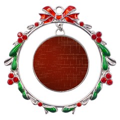 Grid Background Pattern Wallpaper Metal X mas Wreath Ribbon Ornament