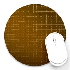 Anstract Gold Golden Grid Background Pattern Wallpaper Round Mousepad