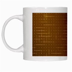 Anstract Gold Golden Grid Background Pattern Wallpaper White Mug by Maspions