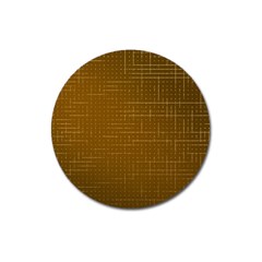 Anstract Gold Golden Grid Background Pattern Wallpaper Magnet 3  (round)