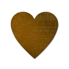 Anstract Gold Golden Grid Background Pattern Wallpaper Heart Magnet