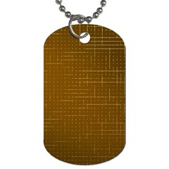 Anstract Gold Golden Grid Background Pattern Wallpaper Dog Tag (one Side)