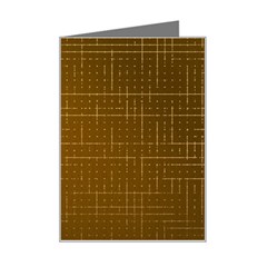 Anstract Gold Golden Grid Background Pattern Wallpaper Mini Greeting Card