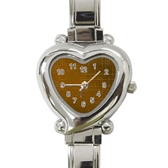 Anstract Gold Golden Grid Background Pattern Wallpaper Heart Italian Charm Watch