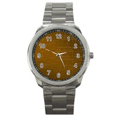 Anstract Gold Golden Grid Background Pattern Wallpaper Sport Metal Watch by Maspions