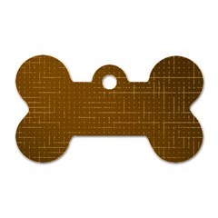 Anstract Gold Golden Grid Background Pattern Wallpaper Dog Tag Bone (two Sides) by Maspions