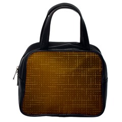 Anstract Gold Golden Grid Background Pattern Wallpaper Classic Handbag (one Side) by Maspions