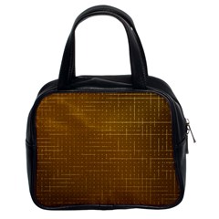 Anstract Gold Golden Grid Background Pattern Wallpaper Classic Handbag (two Sides)