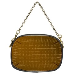 Anstract Gold Golden Grid Background Pattern Wallpaper Chain Purse (one Side)