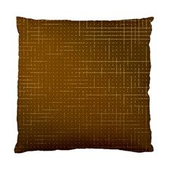 Anstract Gold Golden Grid Background Pattern Wallpaper Standard Cushion Case (two Sides) by Maspions