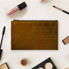 Anstract Gold Golden Grid Background Pattern Wallpaper Cosmetic Bag (medium)