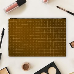 Anstract Gold Golden Grid Background Pattern Wallpaper Cosmetic Bag (large) by Maspions