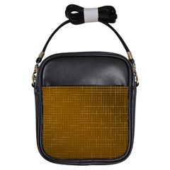 Anstract Gold Golden Grid Background Pattern Wallpaper Girls Sling Bag by Maspions