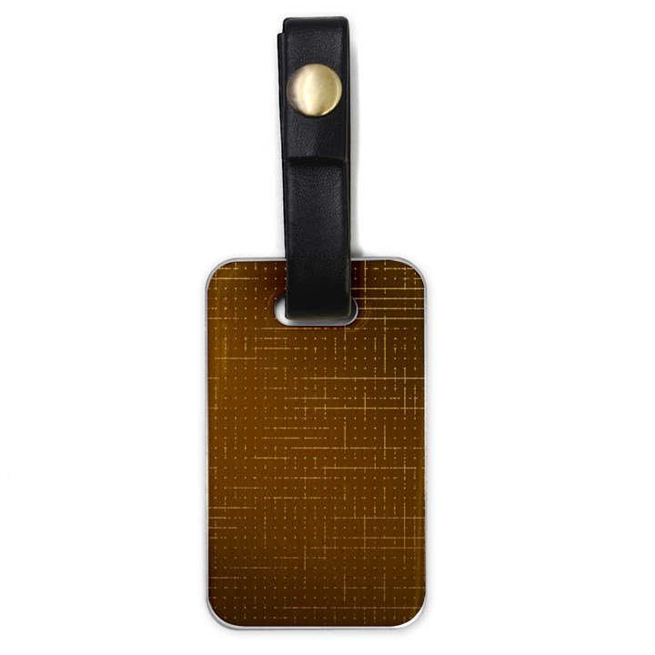 Anstract Gold Golden Grid Background Pattern Wallpaper Luggage Tag (one side)