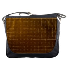 Anstract Gold Golden Grid Background Pattern Wallpaper Messenger Bag by Maspions