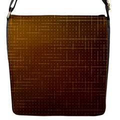 Anstract Gold Golden Grid Background Pattern Wallpaper Flap Closure Messenger Bag (s) by Maspions