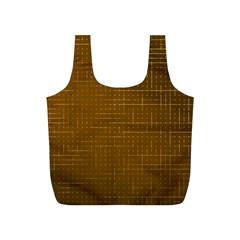 Anstract Gold Golden Grid Background Pattern Wallpaper Full Print Recycle Bag (s)