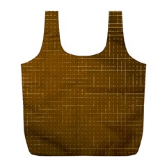 Anstract Gold Golden Grid Background Pattern Wallpaper Full Print Recycle Bag (l)