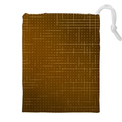 Anstract Gold Golden Grid Background Pattern Wallpaper Drawstring Pouch (4xl) by Maspions