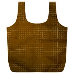 Anstract Gold Golden Grid Background Pattern Wallpaper Full Print Recycle Bag (xxxl) by Maspions