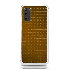 Anstract Gold Golden Grid Background Pattern Wallpaper Samsung Galaxy S20 6 2 Inch Tpu Uv Case by Maspions