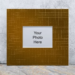 Anstract Gold Golden Grid Background Pattern Wallpaper White Wall Photo Frame 5  X 7  by Maspions