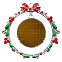 Anstract Gold Golden Grid Background Pattern Wallpaper Metal X mas Wreath Ribbon Ornament