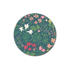 Spring Small Flowers Magnet 3  (round) by AlexandrouPrints