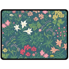 Spring Small Flowers Fleece Blanket (large) by AlexandrouPrints