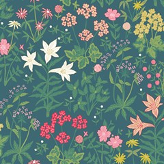 Spring Small Flowers Play Mat (square) by AlexandrouPrints