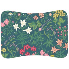 Spring Small Flowers Velour Seat Head Rest Cushion by AlexandrouPrints