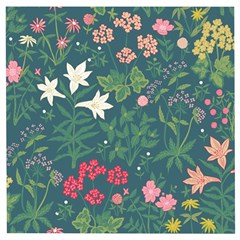 Spring Small Flowers Wooden Puzzle Square by AlexandrouPrints