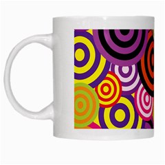 Abstract Circles Background Retro White Mug by Ravend