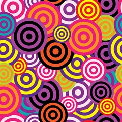 Abstract Circles Background Retro Play Mat (square) by Ravend