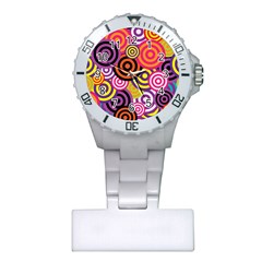 Abstract Circles Background Retro Plastic Nurses Watch by Ravend