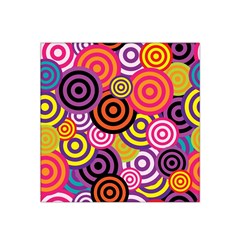 Abstract Circles Background Retro Satin Bandana Scarf 22  X 22  by Ravend