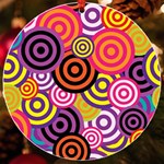 Abstract Circles Background Retro UV Print Acrylic Ornament Round Front