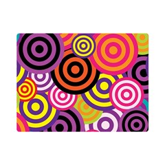 Abstract Circles Background Retro Premium Plush Fleece Blanket (mini) by Ravend