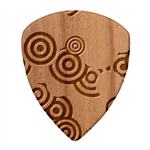 Abstract Circles Background Retro Wood Guitar Pick (Set of 10) Front