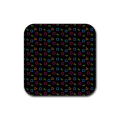 Background Ornamental Pattern Rubber Coaster (square)