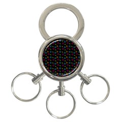 Background Ornamental Pattern 3-ring Key Chain