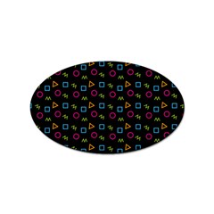 Background Ornamental Pattern Sticker Oval (100 Pack)