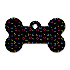 Background Ornamental Pattern Dog Tag Bone (one Side)