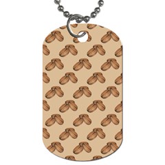 Coffee Beans Pattern Texture Dog Tag (two Sides)