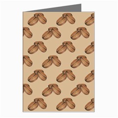 Coffee Beans Pattern Texture Greeting Card by Maspions