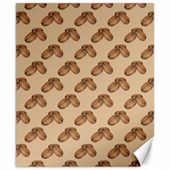 Coffee Beans Pattern Texture Canvas 8  X 10 